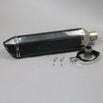 

Motorcycle Exhaust Pipe Muffler FOR KAWASAKI HONDA Exhaust Escape Moto With Sticker Laser LOGO 750CC 650CC 500CC 250CC AK014