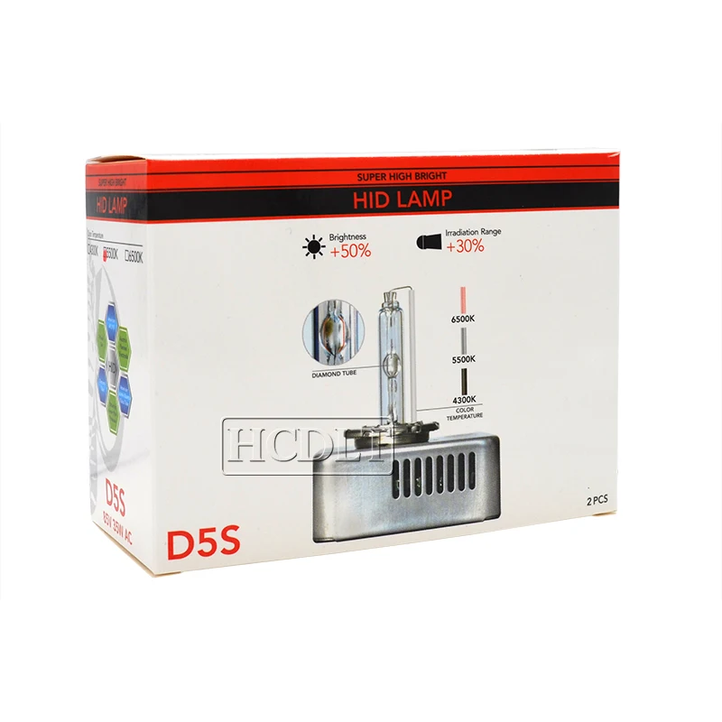 HCDLT Genuine 35W D5S OEM HID Xenon Headlamp Bulb 5500K White All In One D5S Xenon Ballast Kit 9285 410 171 Upgrade Original 25W (2)
