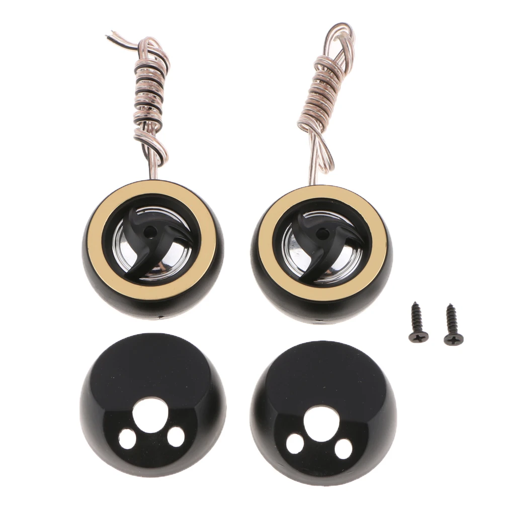 2 Pieces Component Tweeters Speaker Audio Silk Dome Flush or Surface Mount for Car