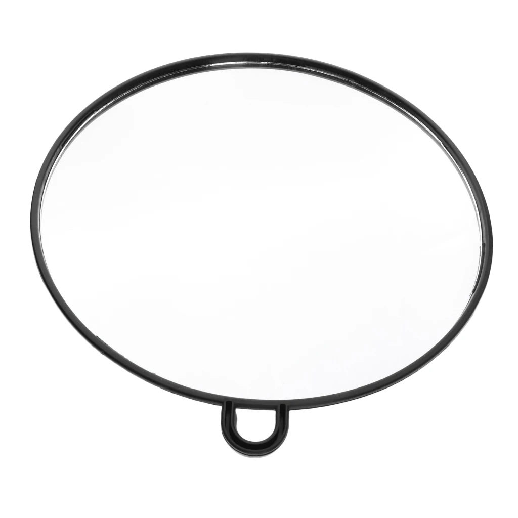 

Professional Barber Mirror Large Round Handheld Salon Hairdressers Makeup Mirror with Back Handle