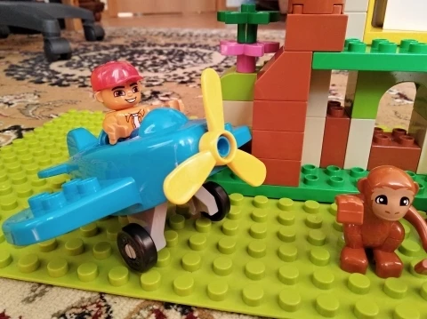 3 комплекта Конструкторы duplo наборы джунглей животных блоки Большой размер DIY enleten