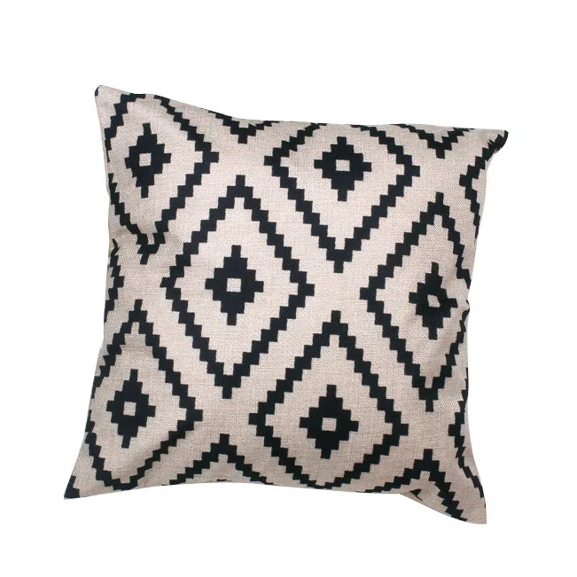 

Simple modern Geometric pattern Pillow Cover 45cm*45cm Linen new and high quality Cushion Cover Home cafe Decorative