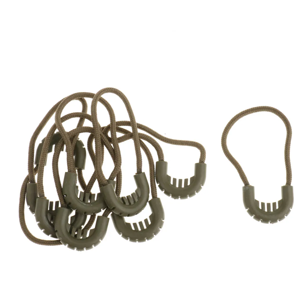 20 Pieces Zipper Pulls Cord Rope Ends Lock Zip Fastener For Jacket/Clothing/Bags