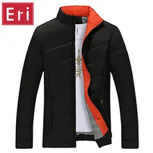 Candy Farbe Winterjacke Männer Slim Fit Schwarz Mäntel Jacken Marke Mode Stehen Kragen Reißverschluss Oberbekleidung Aus Baumwolle Gefütterte X330
