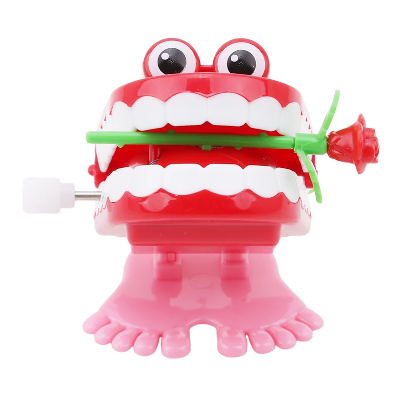 

Spring Wind-up Jump Tooth Dental Toys Creative Dental Wind-up Gift Lovely Spring Plastic Toys Jump Teeth Chain for Children