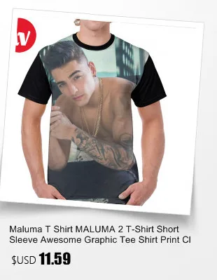 Maluma T Shirt MALUMA T-Shirt Awesome Graphic Graphic Tee Shirt 100 Polyester Short Sleeve Plus size Men Beach Tshirt