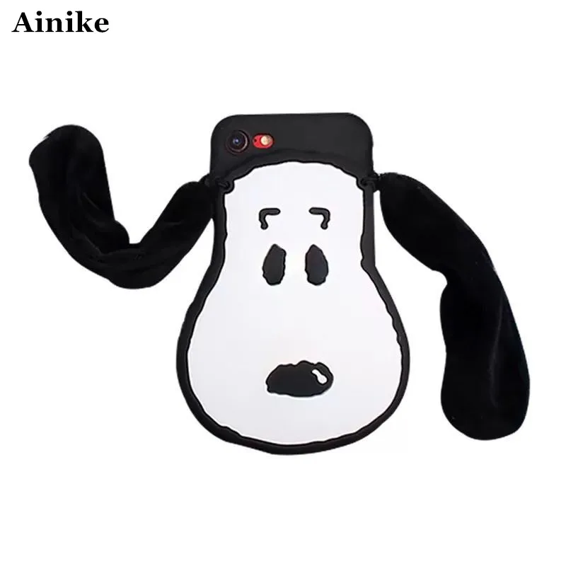 

Ainike Cute Cartoon 3D Dog Silicone Phone Cases For Samsung Galaxy A20E M30 S10 A7 A60 J8 Note5 J2Prime J4 Soft Gel TPU Cover