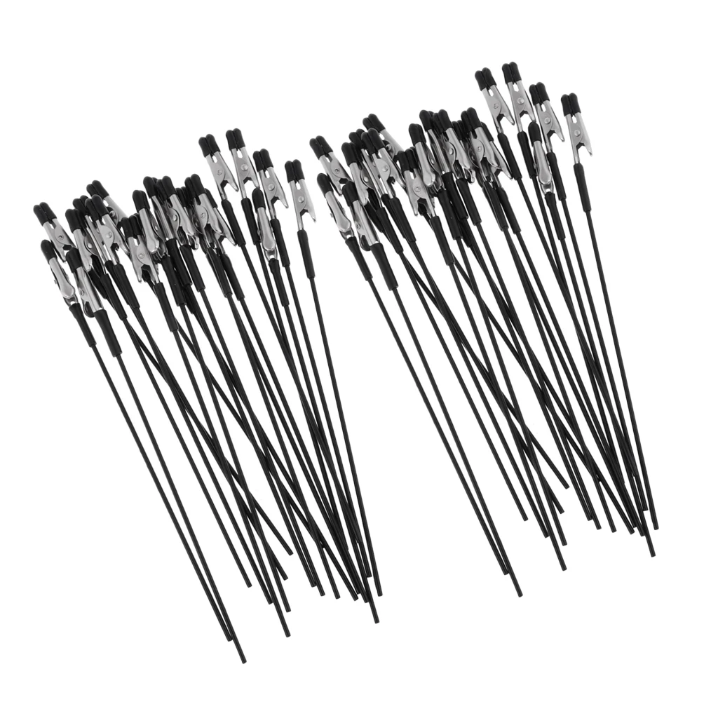 MagiDeal 40Pcs 17.8cm Airbrush Alligator Clip Military Model Color Inkjet Painting Sticks Tools for Gundam Figure Toy