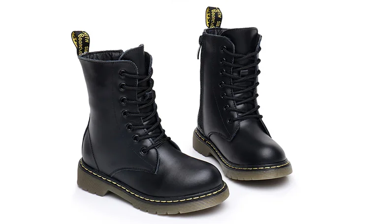 Boots Kids Genuine Leather Winter Fur Ankle Boots For Boys Toddler Fashion Girls Snow Boots Childrens Shoes