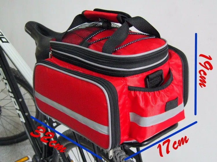 Best 2018 Waterproof Mountain Road Bicycle Bike Bag Cycling Double Side Rear Rack Tail Seat Trunk Bag Pannier seat bag for bike 1