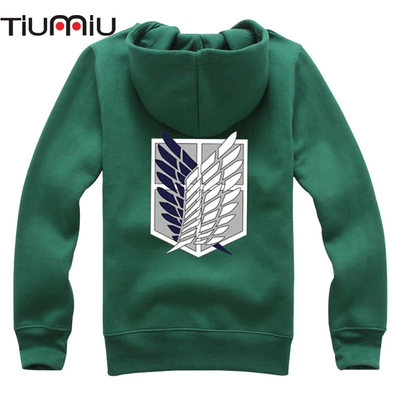 

3XL Green Black Unisex Anime Attack on Titan Cosplay Shingeki No Kyojin Survey Corp Wings of Liberty Soldiers Hoodie Sweatshirts