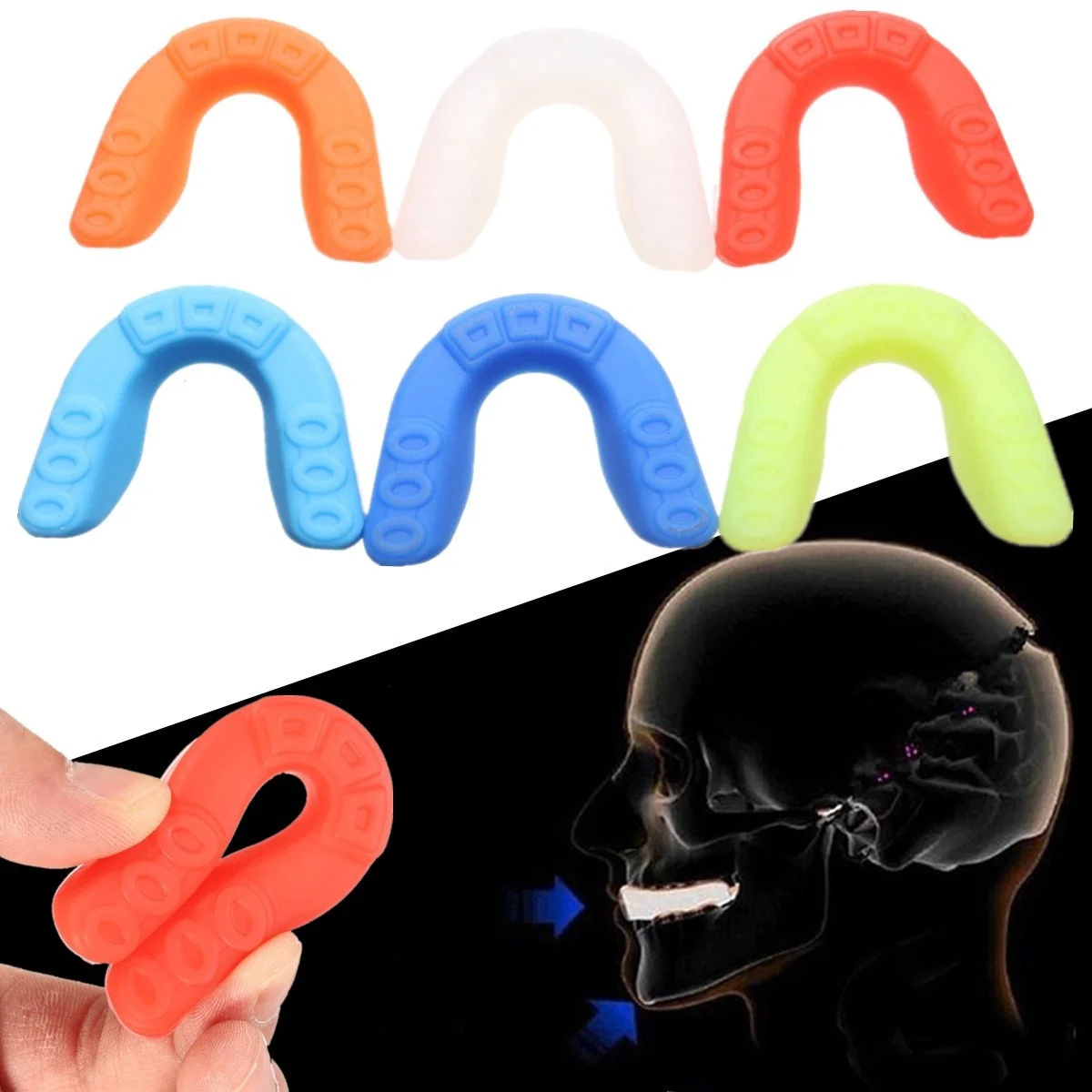 Sports Gum Shield Mouth Guard Teeth Protector Boxing Basketball Soft Silicone 