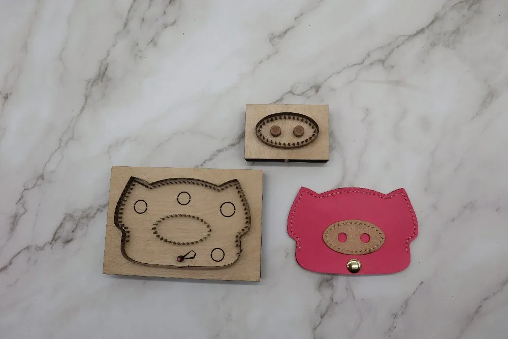 Ручной работы кожаный нож плесень лазерный нож плесень на заказ McDull посылка нож Свинья карта Штамп Резак