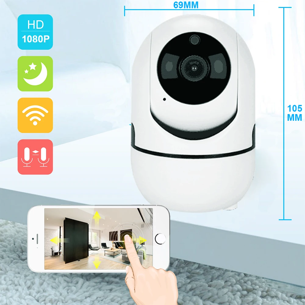 HD 1080 P Wifi камера облачная Беспроводная ip-камера Умная Автоматическая отслеживающая сеть Домашняя безопасность камера видеонаблюдения с