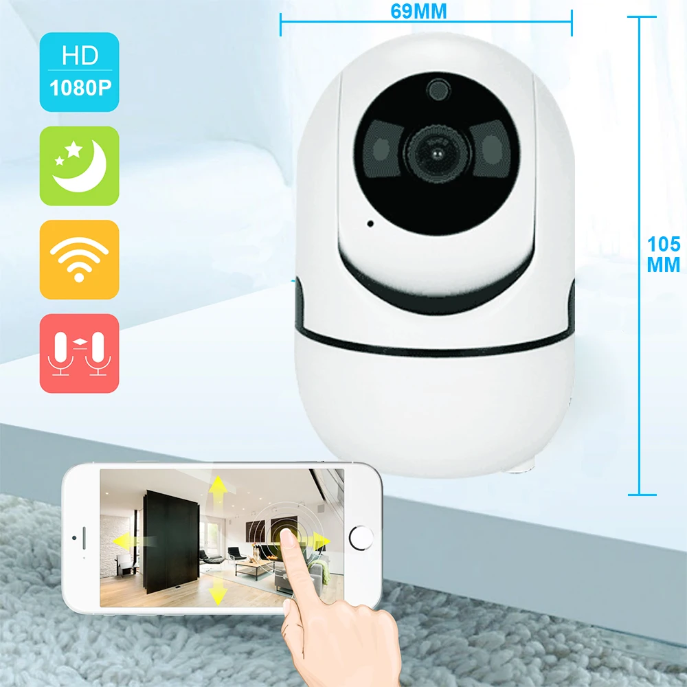 

HD 1080P Wifi Camera Cloud Wireless IP Camera Intelligent Auto Tracking Network Home Security CCTV Camera with LAN port