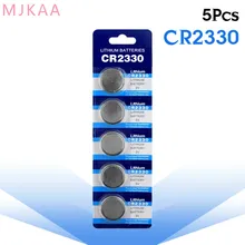 5 шт./упак. CR2330 аккумулятора кнопочного типа BR2330 ECR2330 ячейки литий Батарея 3V CR 2330 для мобильного часо-Электронная игрушка пульт дистанционного управления
