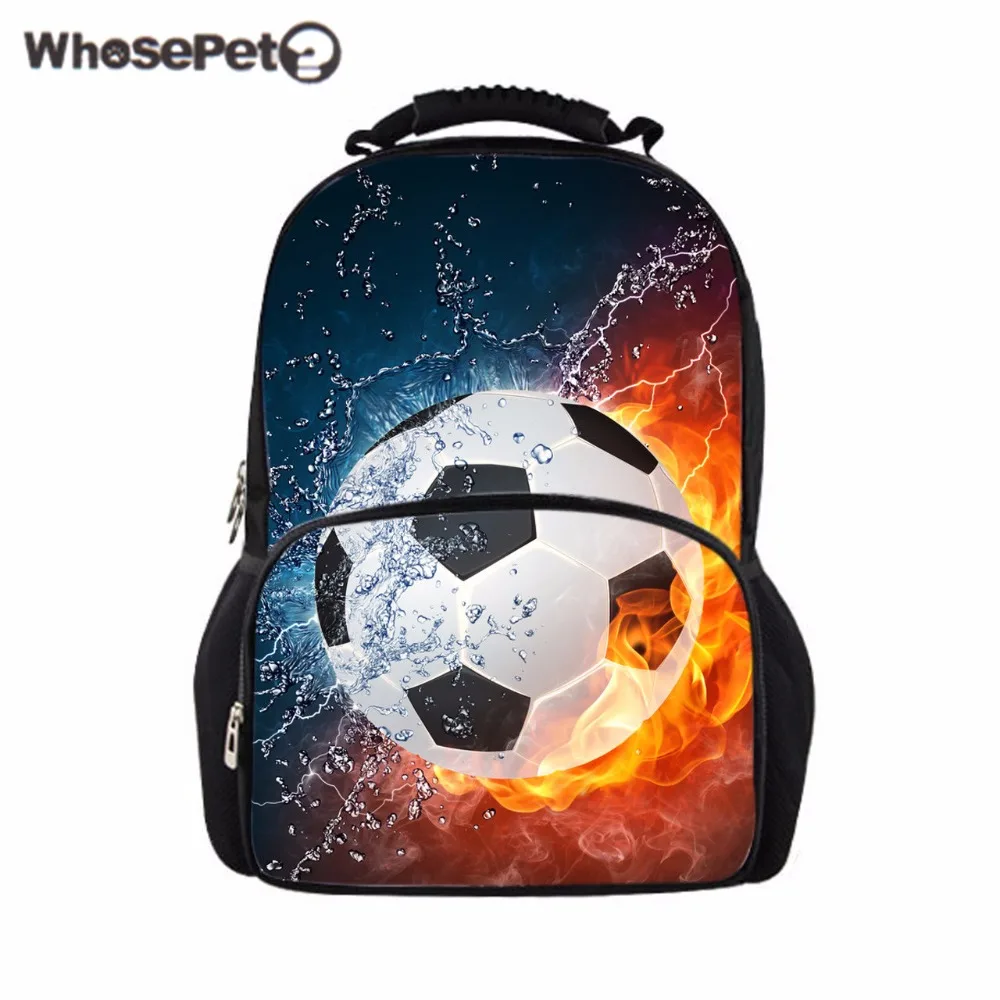 WHOSEPET Foot Ball Schoolbag Back Packs Large Punk For Teenager Boys Cool School Bags Shoulder Book Bag Hot New Mochila Infantil