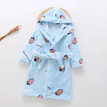 

New Children Bathrobes Baby Kids bathing Dress Winter Pajamas Boys Girls Cartoon Sleepwear Bathrobes Kids Hooded Baby Robes