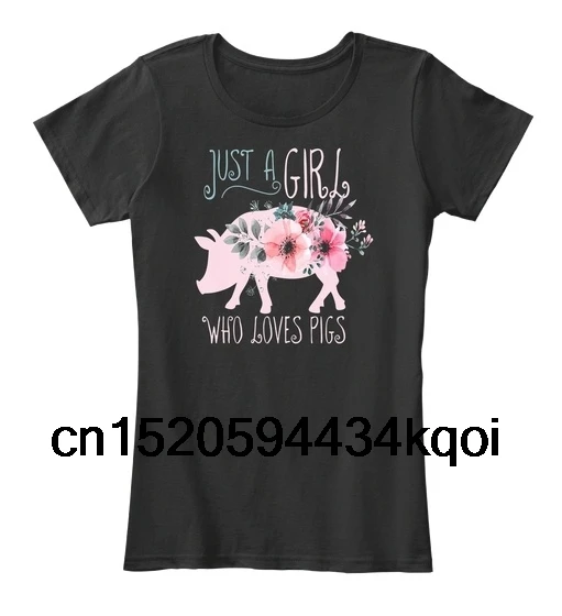Just A Girl Who Loves Pigs Pig Lo Women's Premium Tee T-Shirt | Мужская одежда