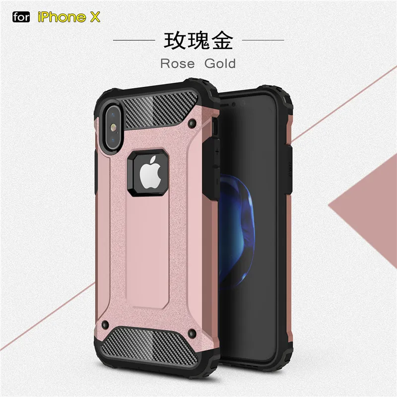 HereCaseStrong Hybrid Tough Shockproof Armor Phone Back Case for iPhone X 8 8 Plus Hard Rugged Impact Phone Protective Cover Funda (17)