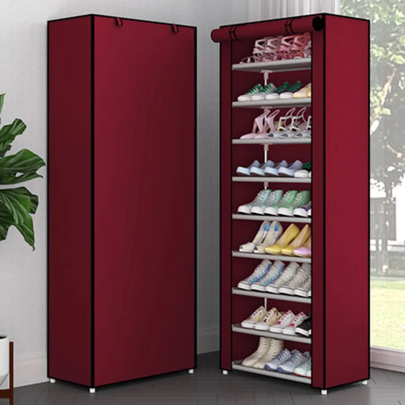 Simple Multi-layer Shoe Rack Dormitory Dust-proof Assembly Shoe Cabinet Household Living Room Storage Cabinet Furniture
