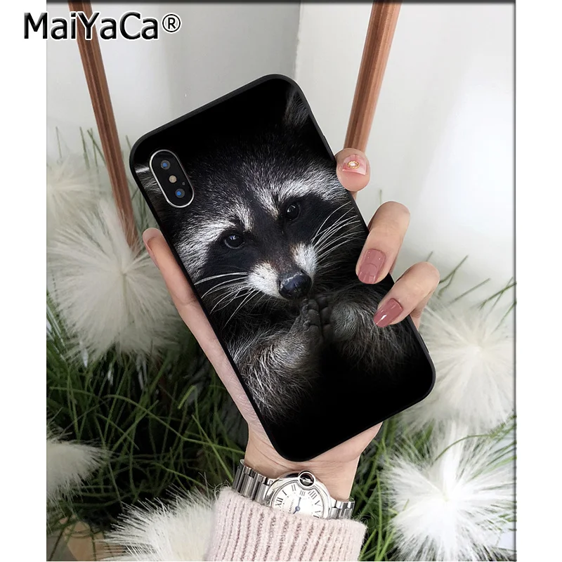 MaiYaCa животное енот лиса высокое качество чехол для телефона iPhone X XS MAX 6 6S 7 7plus 8 8Plus 5 5S XR