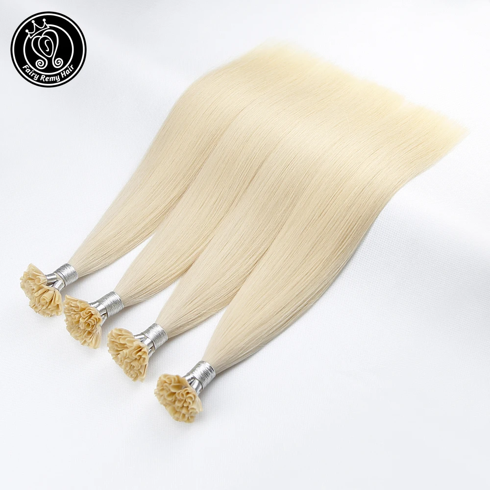 

Fairy Remy Hair Fusion Hair Extensions 1g/Strands Pre Bonded Fusion Hair Extension On the Keratin Capsule Nail Tip Hair 50s/pac