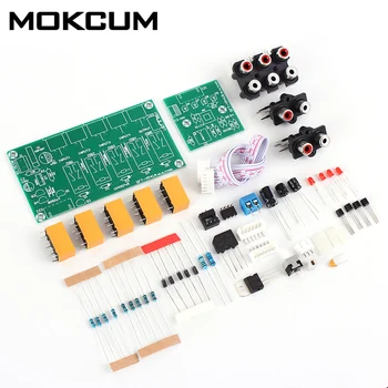 

DIY Kit Audio Input Signal Selector Module 4 In 1 Out Relay Audio Switching Board Relay control select amplifier Signal Module
