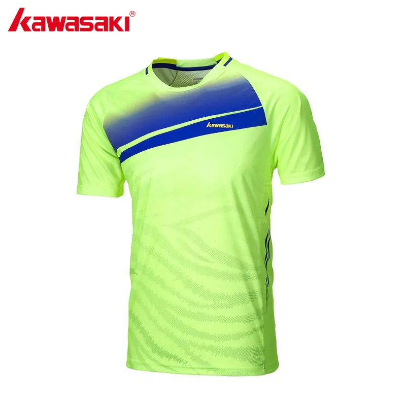 

KAWASAKI Polyester Badminton T-Shirts Short Sleeved T Shirt Tennis Training Clothes Sportswear For Men ST-171024