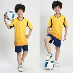 Высокое качество Детские футбольные майки дети Футбол набор мальчиков пользовательские футбол Джерси форма дети молодежи Нью flg