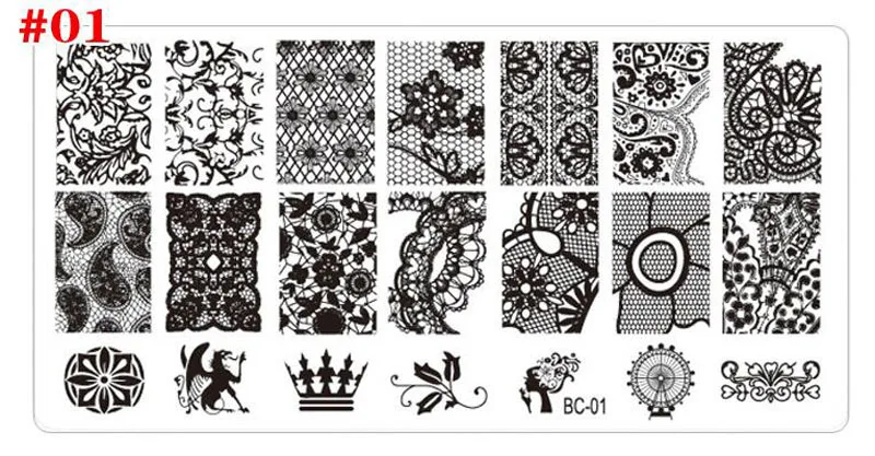 Пластина для стемпинга для нейл-арта DIY лак для ногтей штамповочные инструменты штамп Печать Маникюр штамповка Шаблон трафарет печать штамп для росписи комплект