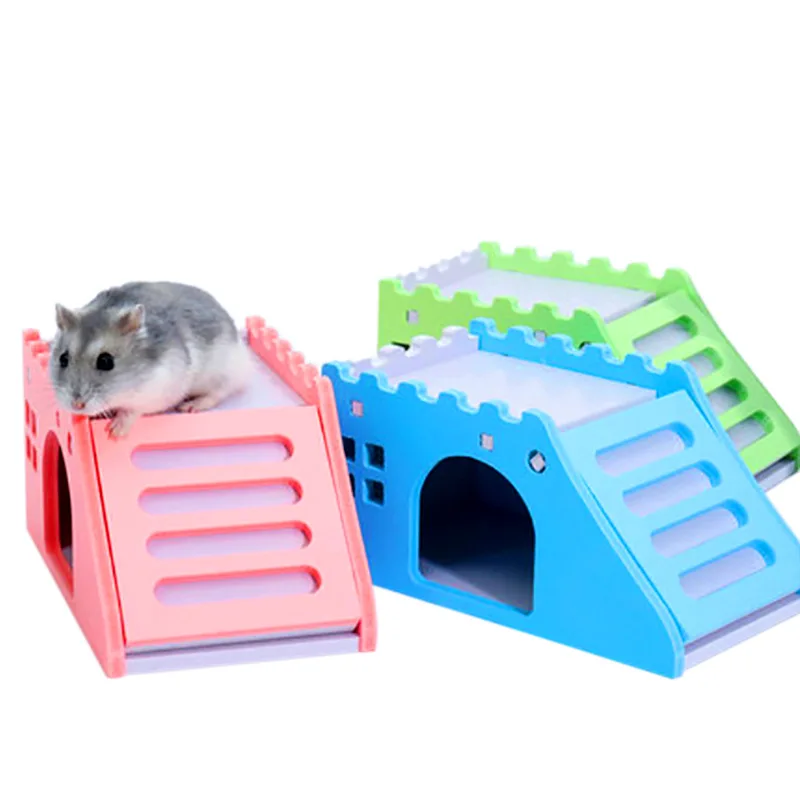 

Cute Mini Hamster House Viewing Deck House For Pets Hamsters Chinchillas Guinea-pig Hamster Nest With Ladder Pet Supplies