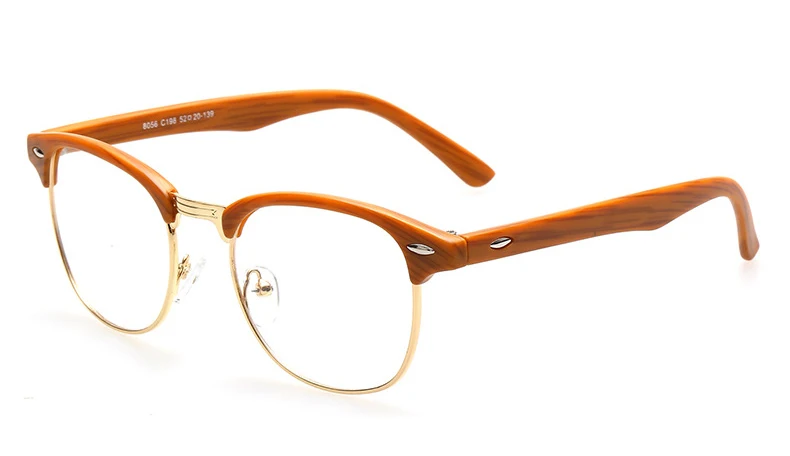 ELITERA классический дизайн для мужчин и женщин Модные оптические очки рамки Ретро Винтаж очки - Цвет оправы: wood grain