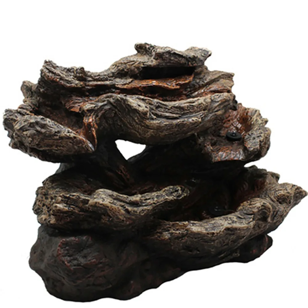 Resin Waterfall Drinking Fountain For Gecko Lizard Tortoise Snake