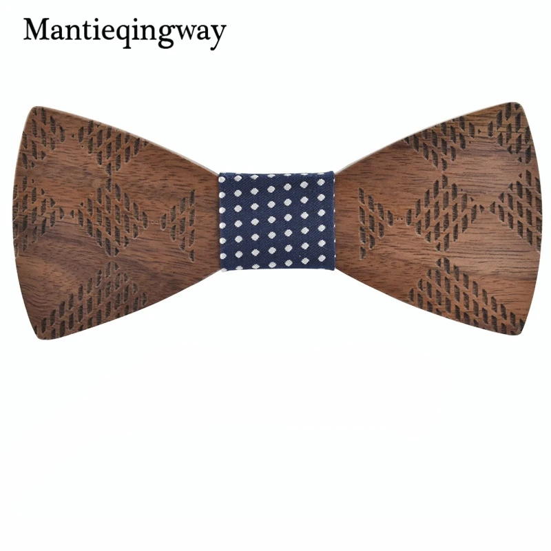 Mantieqingway Новинка Деревянная галстук-бабочка для мужские формальные костюмы геометрический галстук-бабочка для свадьбы Gravata брендовые аксессуары - Цвет: 095