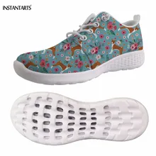 INSTANTARTS забавная собака Басенджи цветочный узор Женская дышащая быстросохнущая Обувь На Шнуровке Водонепроницаемая Обувь Летний Пляжный купальный спортивный кроссовки
