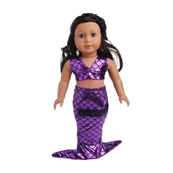 18 дюймов Кукла хвост русалки одежда-модный наряд для моего ребенка 18 дюймов Кукла-игрушки Аксессуары для девочек Подарки