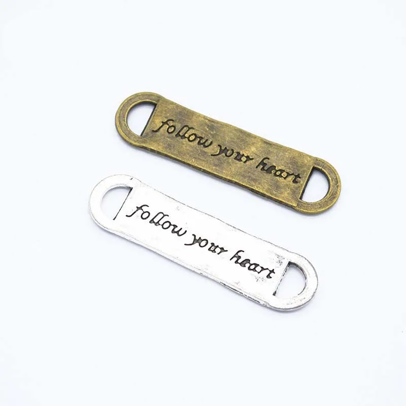

5Pcs Double Holes Letter Alphabet Tag Charms Handmade DIY Accessorries Jewelry Making Findings Floating Charm Pendants C89
