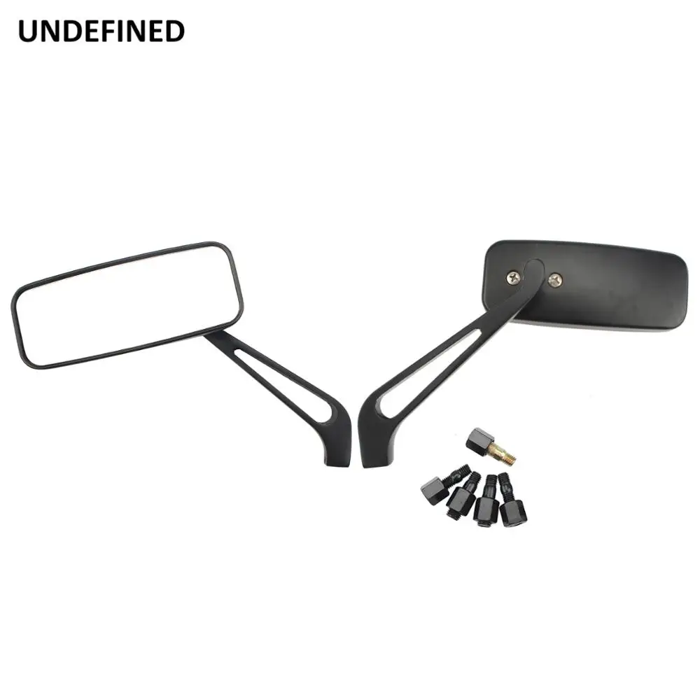 

Black Motorcycle Rectangle Mirrors For Harley Softail Sportster Chopper Bobber Free shipping