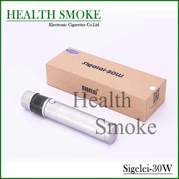 

Hot 100% Real Sigelei 30W Mod Stainless Steel New Mod fit with 18650 battery Variable Wattage 510 thread sigelei Best e cig
