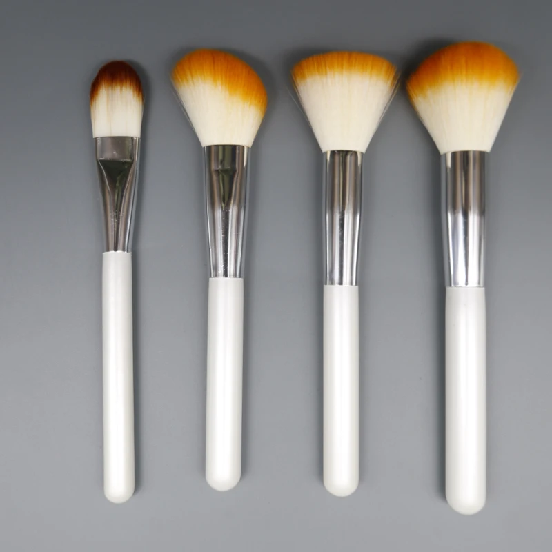 4pcs Makeup Brushes Set Pincel Maquiagem Colorful Contour Base Foundation Powder Blush Brush Cosmetics Make Up Kit Tool | Красота и