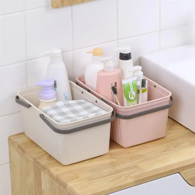 1 шт. корзина для ванной портативный пластиковый Настольный органайзер для ванной комнаты для дома Dorms колледжа