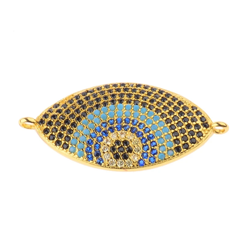 Коннектор для женщин Micro Pave индейка кубический Фианит сглаза сделай сам браслет
