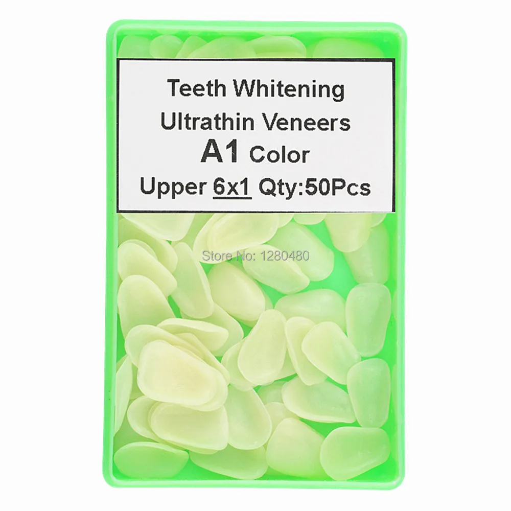 50Pcs Ultrathin Dental Composite Resin Veneers Upper Anterior Tooth A1 Color Restorative Teeth