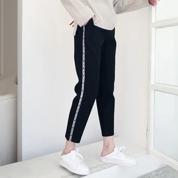 

Autumn Maternity Leggings High Waisted Abdominal Support Pregnant Woman Clothes 2019 New Thin