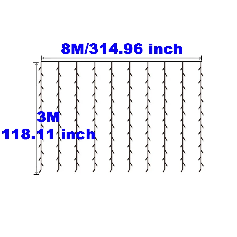 4X3/8X3/10x3 м светодиодный фонарь для занавесок, гирлянда, рождественские украшения для дома, вечерние, новогодние, Свадебные огни, праздничное освещение для помещений - Испускаемый цвет: V