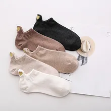 Женские носки, повседневные, модные, необычные, с сердечками, хлопковые носки, спортивные, короткие, милые, подарок, носки, влагостойкие, эластичные, мягкие, Meias Hocoks