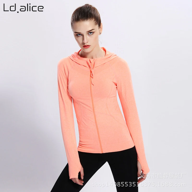 

New Brand Women Sports Jacket GYM Fitness Quick Dry Female Yoga Shirts Outdoor Running Breathable Sport Hoodies Ladies Clothing