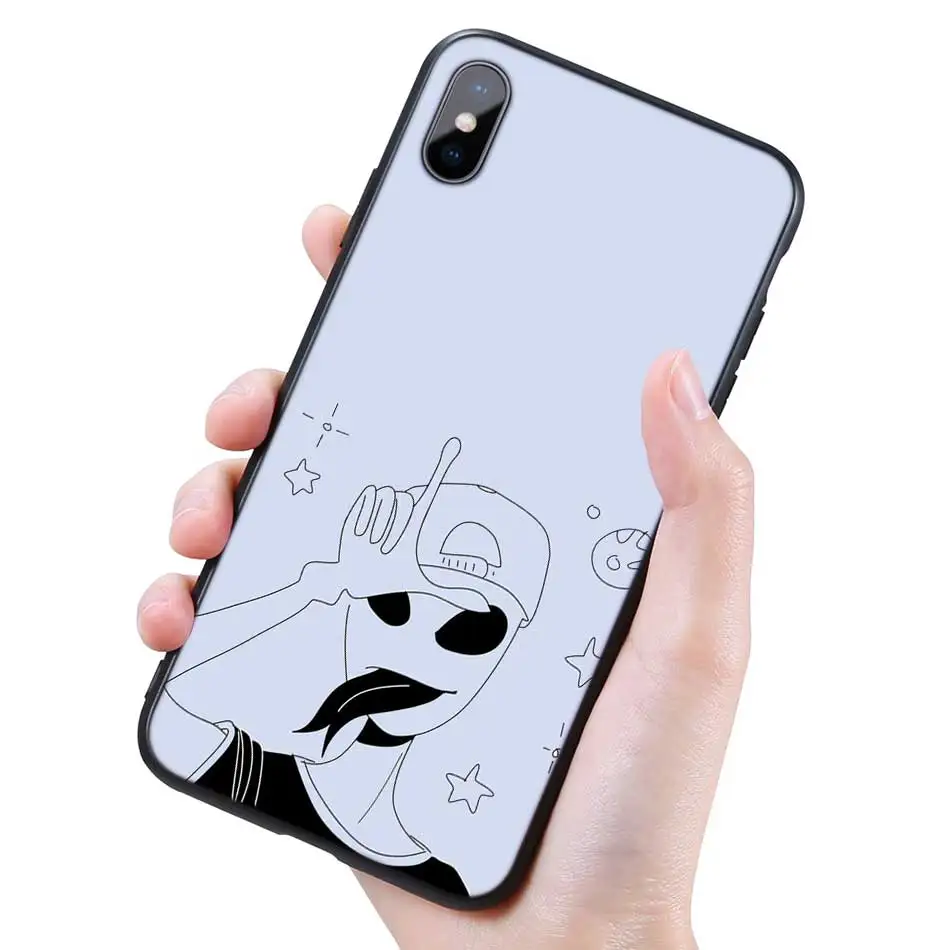 Силиконовый черный чехол для iPhone 11 Pro XR X XS MAX 7 8 6 6S Plus 5 5S SE 5C 7Plus 8Plus телефон Alien Believe UFO ET cute