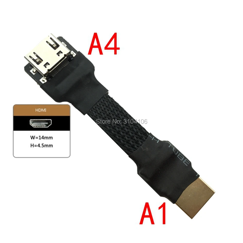 A1HDMI 2,0 мужчина к FPV HDMI Mini HDMI Micro HDMI экранированный FPC плоский кабель 4 К 60 Гц 5 см-50 см для Multicopter аэрофотосъемки